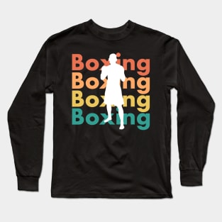 Boxing shirt in retro vintage style - gift for boxing lovers Long Sleeve T-Shirt
